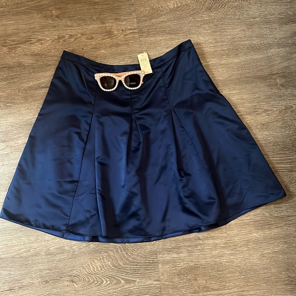Ann Taylor Pink Satin Flared Mini Skirt NWT